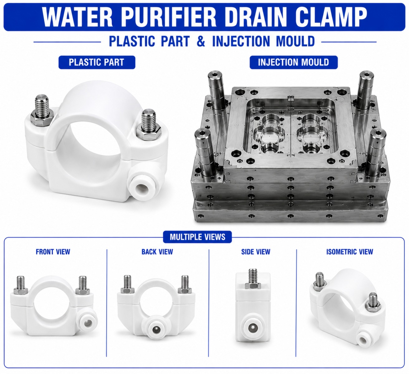 Water Purifier Plastic Drain Clamp